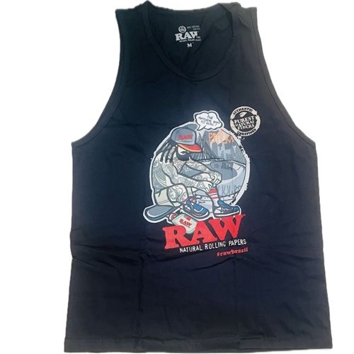 RAW Brazil Tank Top Skateboard Smoker Black