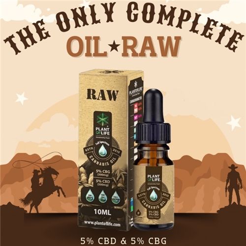 Plant Of Life RAW 5% CBD/5% CBG, 10ml