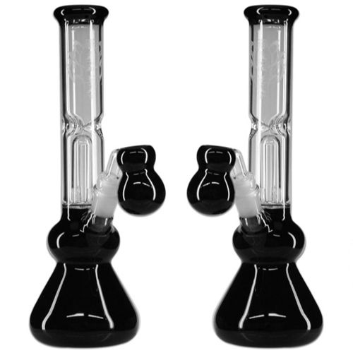 Black Leaf Percolator-Bong Ice Black, 31cm