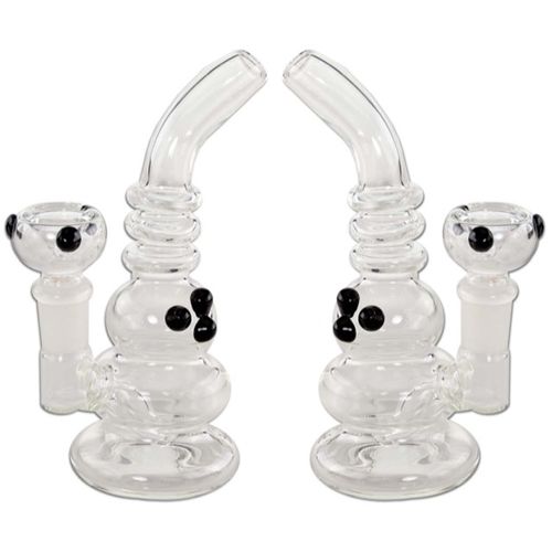 Black Leaf Mini-Bubbler Black, 15cm