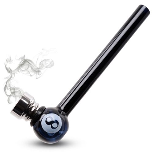 8-Ball Pool Glass Pipe, 11.5cm