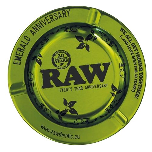 RAW Emerald Metal Ashtray, 14cm