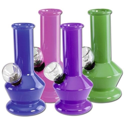 Mini Coloured Glass Bong, 13cm