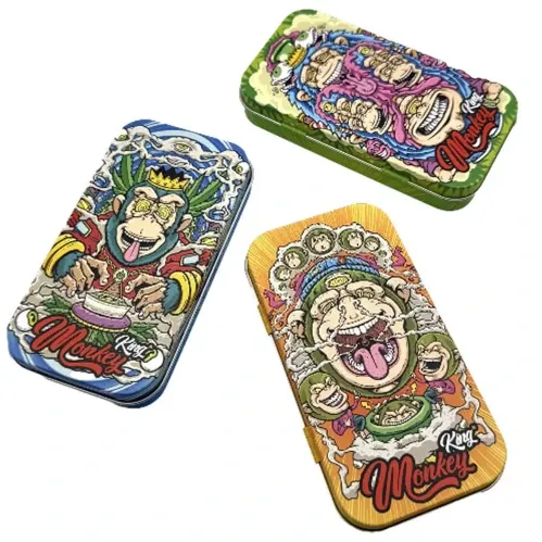 Monkey King Tin Metal Box Psychodelic Edition, 11.5cm X 6cm X 2cm