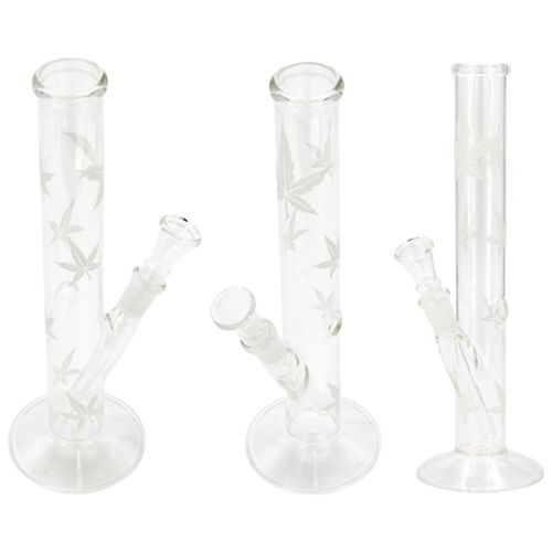 Sand Leaf Glass Bong, 26cm