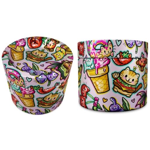 Metal Jar Kibbles &amp; Kits/Smiley, 72/63mm, Design: Kibbles &amp; Kits