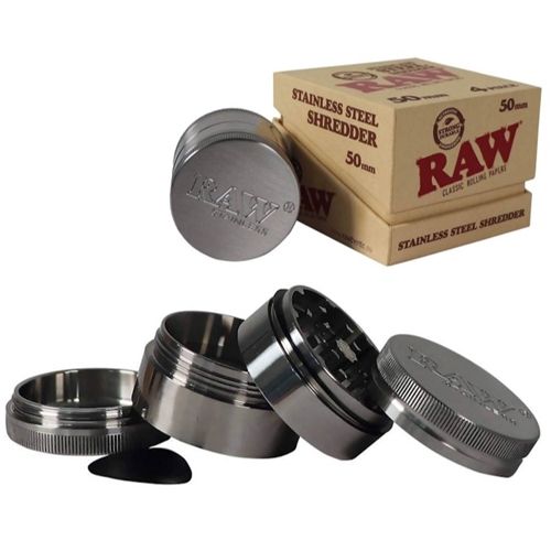 RAW Grinder Stainless Steel - 4 Parts, 50mm