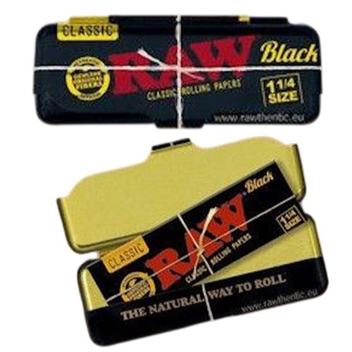 RAW Black Paper Tin Case 1 1/4