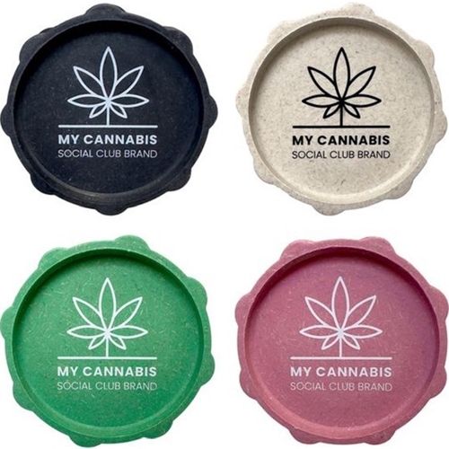 Social Club Hemp Leaf Grinder - 2 Parts, 53mm