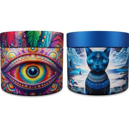 Metal Jar Eye/Feline Pharaoh, 72/63mm