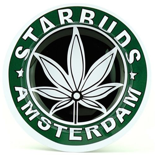 Cannabis Museum Metal Ashtray, Design: Starbuds