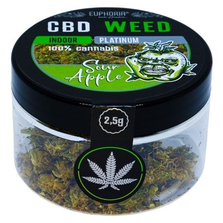 Euphoria CBD Weed Sour Apple, 2.5g
