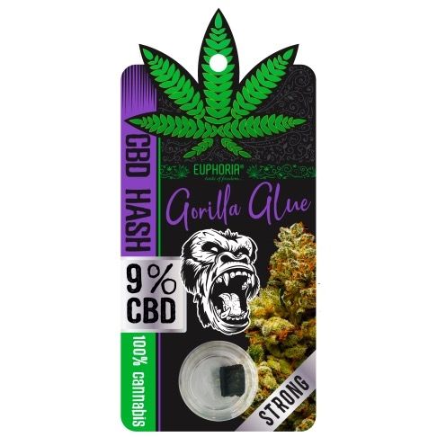 Euphoria CBD Hash 9% Gorilla Glue, 1g