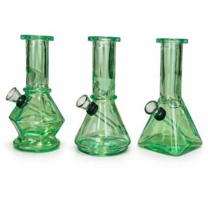 Diamond Leaf Glass Bong, 15cm