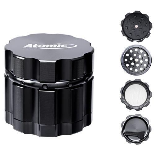 Black/Dark Gun Bullet Grinder - 4 Parts, 50mm