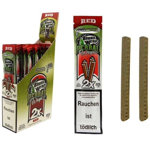 Blunt Wrap Herbal Red (Strawberry/Kiwi), X 2