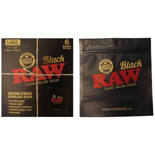 RAW Sack Black Large, 17.8 x 19cm