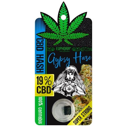Euphoria CBD Hash 19% Gypsy Haze, 1g