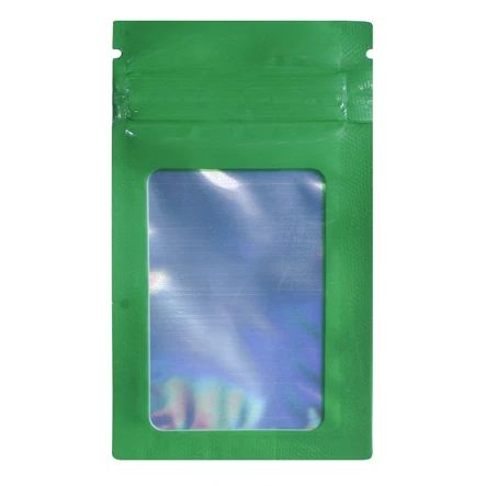 Mylar Bag Window Green, 100 x 60mm