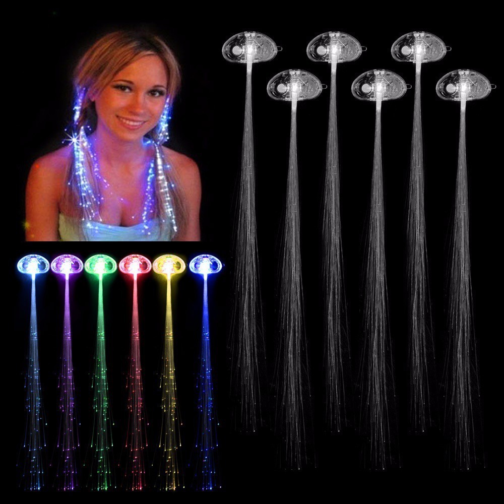 6 piece Multicolor LED Light Hair Extensions