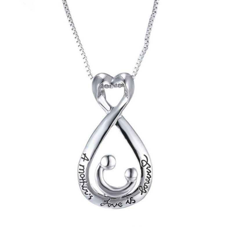 &#39;A Mother&#39;s Love Is Forever&#39; Pendant Necklace 18&quot;