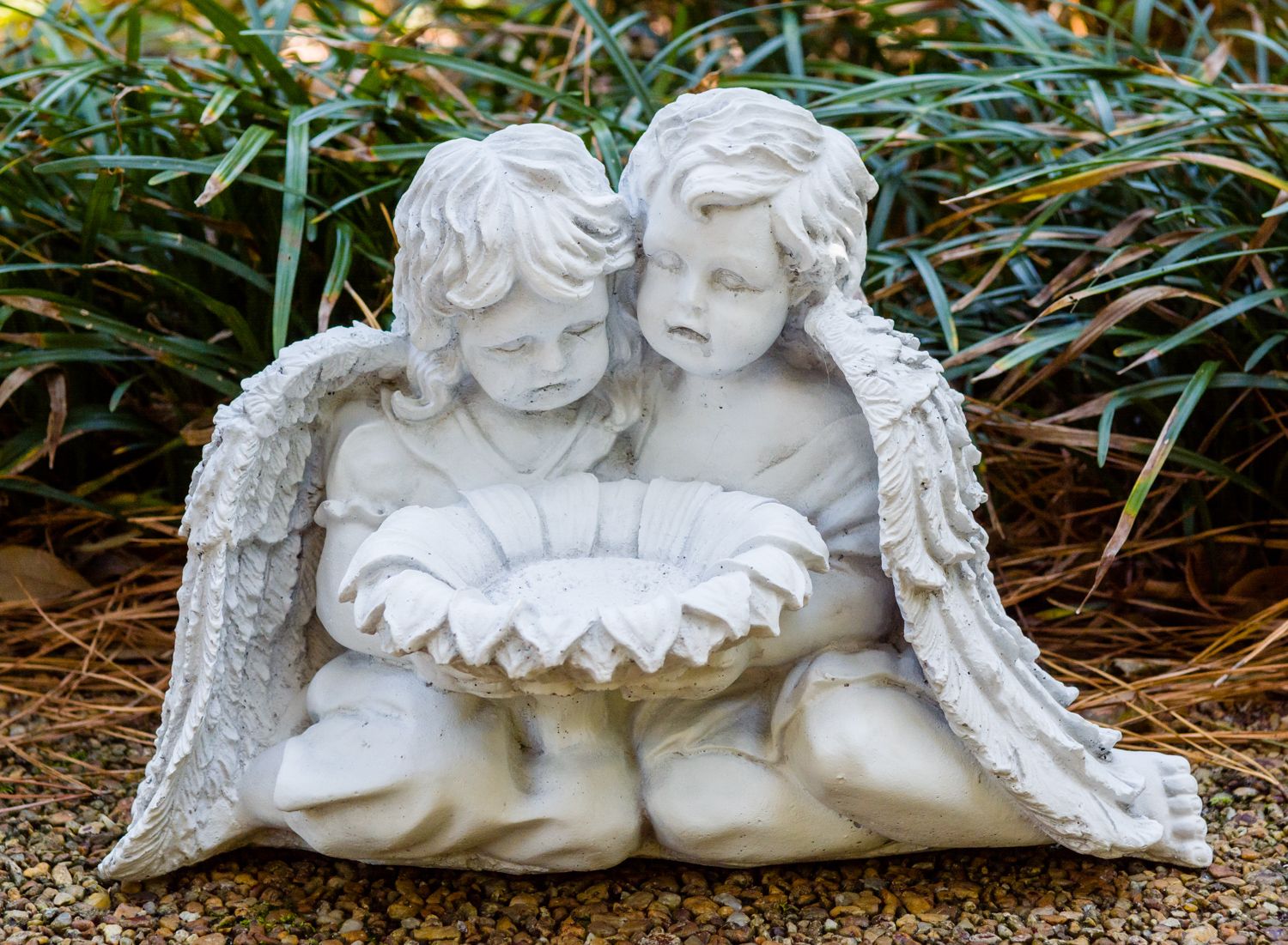 33015 Double Angel w/ Flower