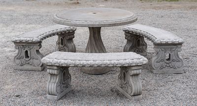 64004 Table Set w/ 3 Benches