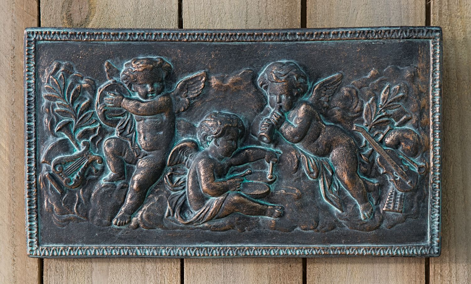 66013 Musical Cherub Plaque