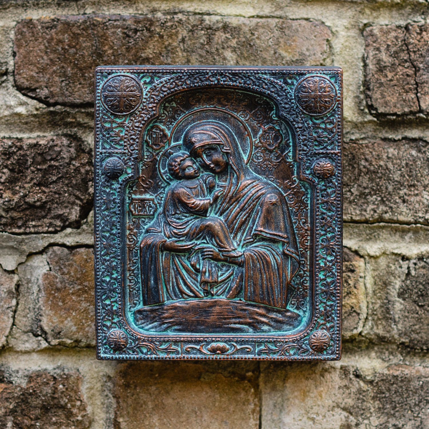 66053 Mary &amp; Jesus Icon Plaque