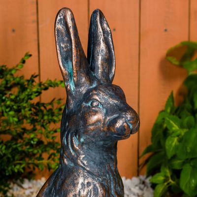 51025 Tall Rabbit w/ Flower Basket