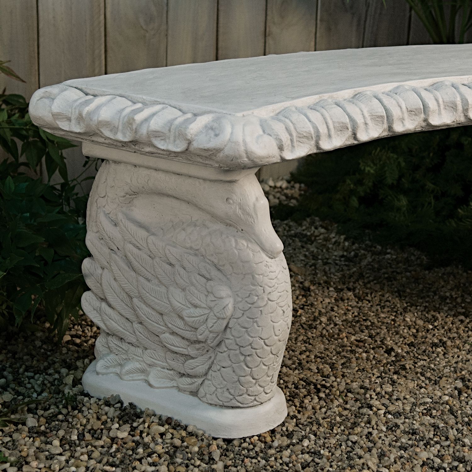 40004 Swan Bench Curved Leaf Top