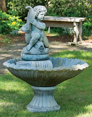 73008 Lg. Cherub of the Sea Fountain
