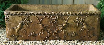 71039 Rect. Hummingbird Planter