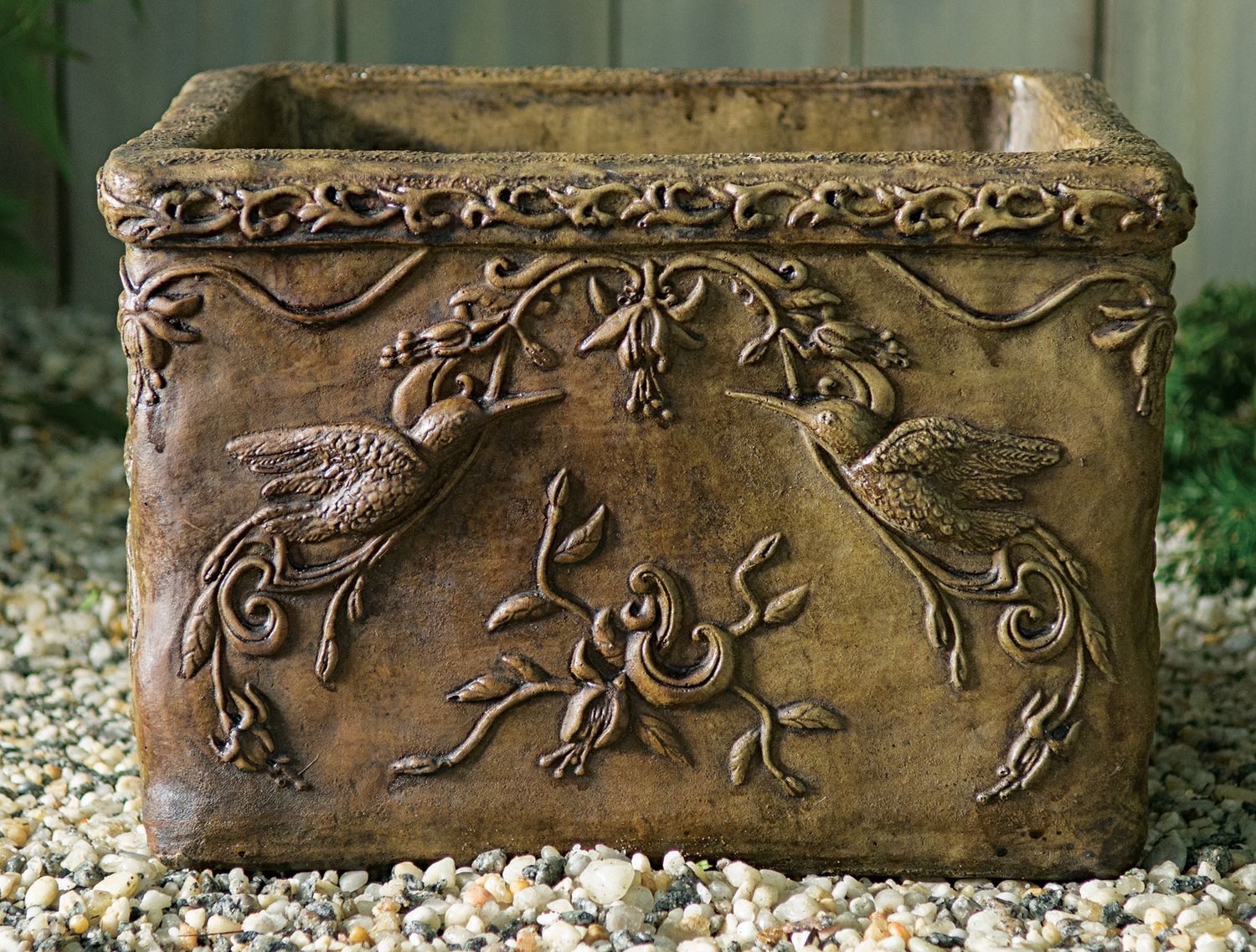 71038 Square Hummingbird Planter