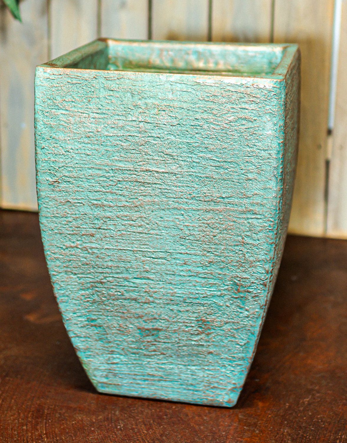 71080 Tall Square Pot w/ Ripples