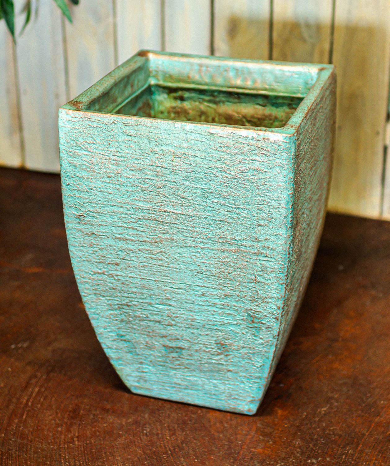 71081 Short Square Pot w/ Ripples