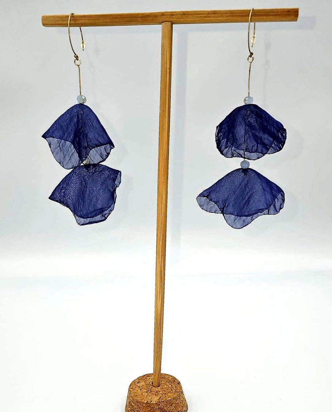 Pendiente seda dark blue