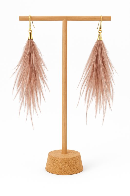Pendiente Pluma Camel