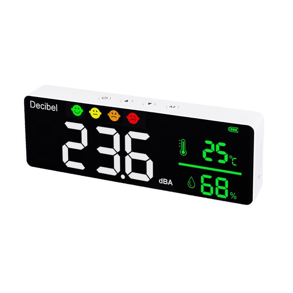 3-in-1 Decibel Meter Wall Hanging Sound Level Meter, 30-130dB, Large LED Display, 1 Piece/Case