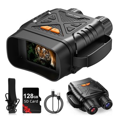 Infrared Binoculars Night Vision, 4K Night Vision Binoculars with 128GB TF Card