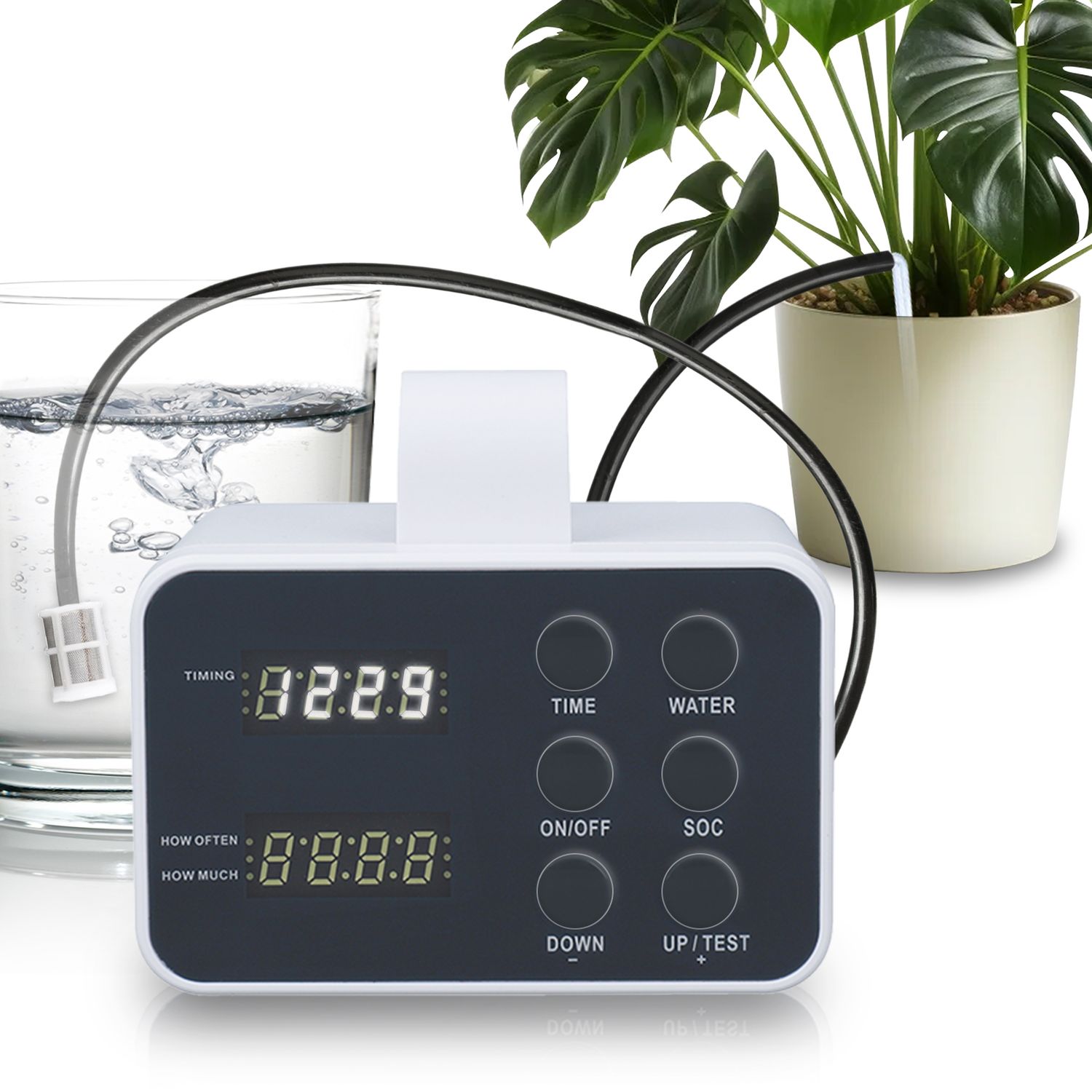 Automatic Indoor Self Watering System, 15 Potted Plant Digital Watering Kit, DIY Self Programmable Timer, USB and Battery Powered Waterer with Anti-Siphon Valve for Indoor Pot Plants Garden