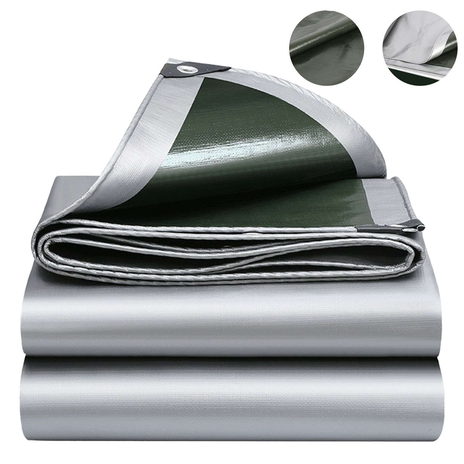 10x12FT Heavy Duty Tarp, Tarps Heavy Duty Waterproof, 16 Mils Thick Plastic Tarp, Outdoor Tarps Waterproof with Grommets, Tear &amp; Fade Resistant, UV Blocking for Roof, Camping, Patio, Pool, Boat
