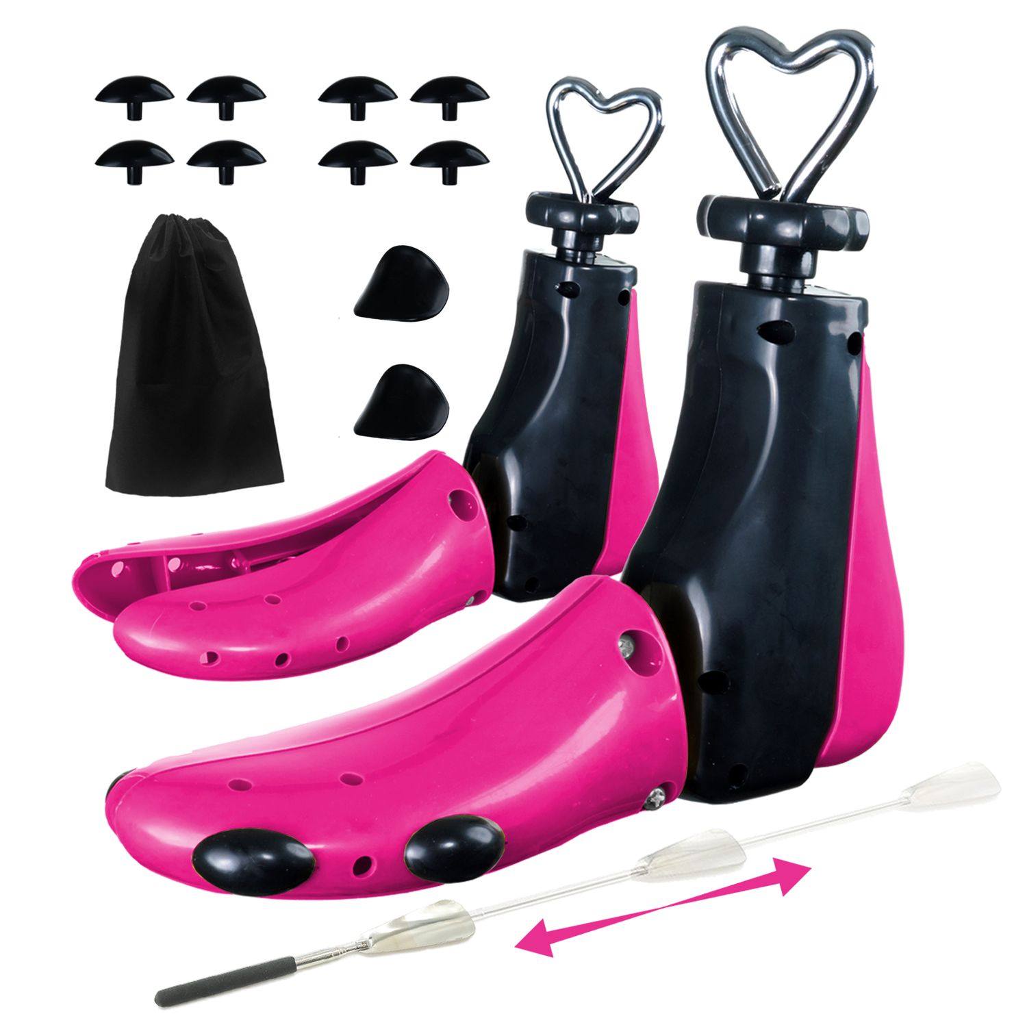 2 Pieces Unisex Shoe Stretcher, Adjustable Boot Stretcher Expander Width and Length