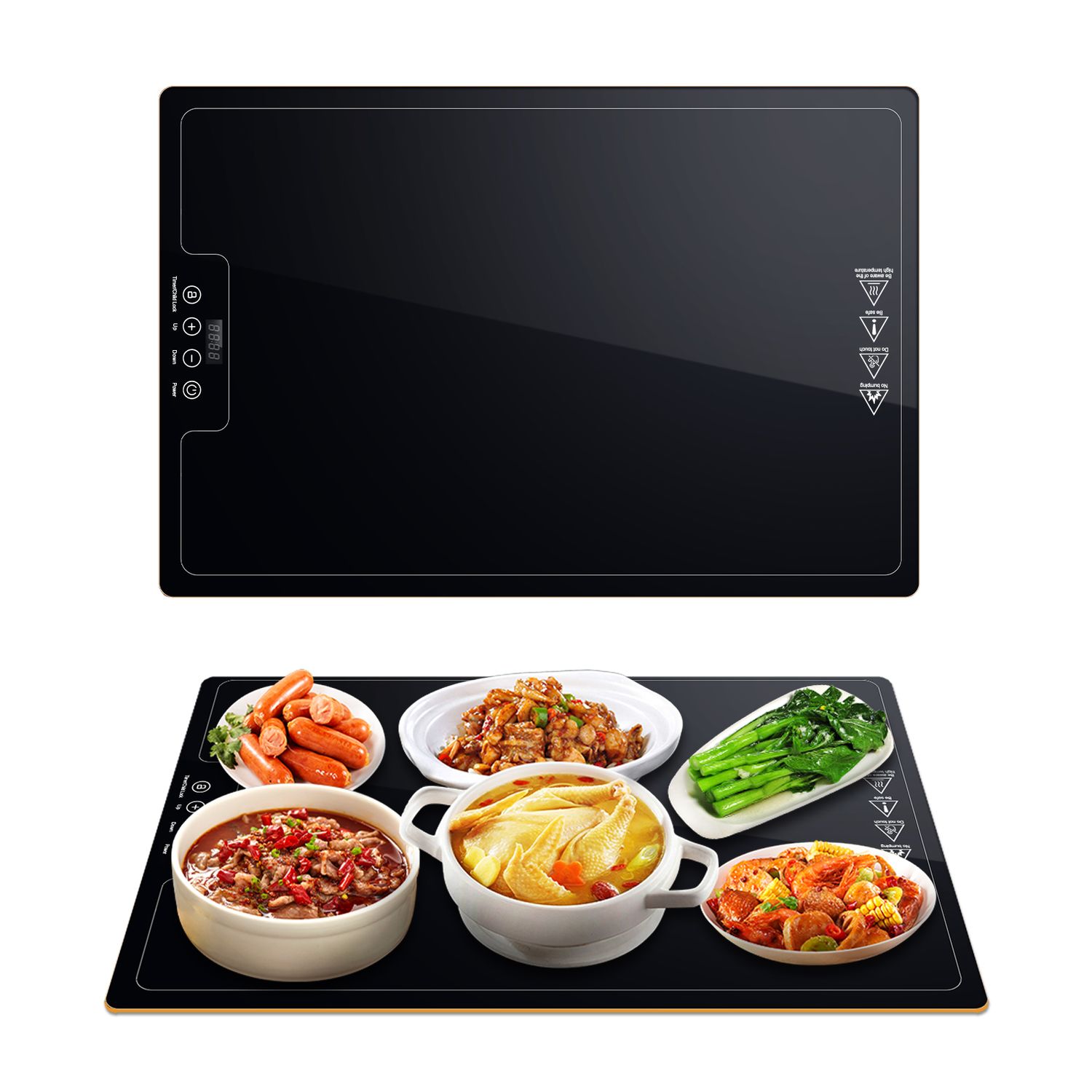 Food Warming Tray, Buffet Warmers Set, 30-140°C Adjustable Temperature Control, Electric Heating Tray, 24&quot; x 16&quot; Warmer, Warming Trays for Buffets Party