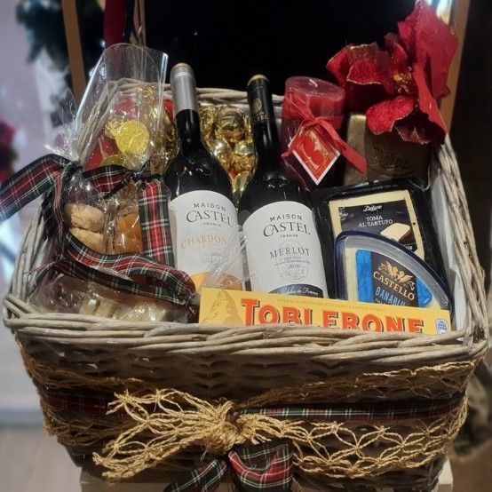 Merry Merlot Christmas Basket