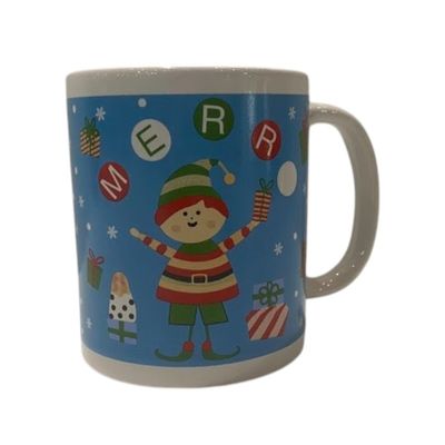 Cup - Merry Christmas Blue