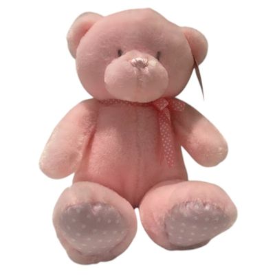 Teddybear Pink White Tie