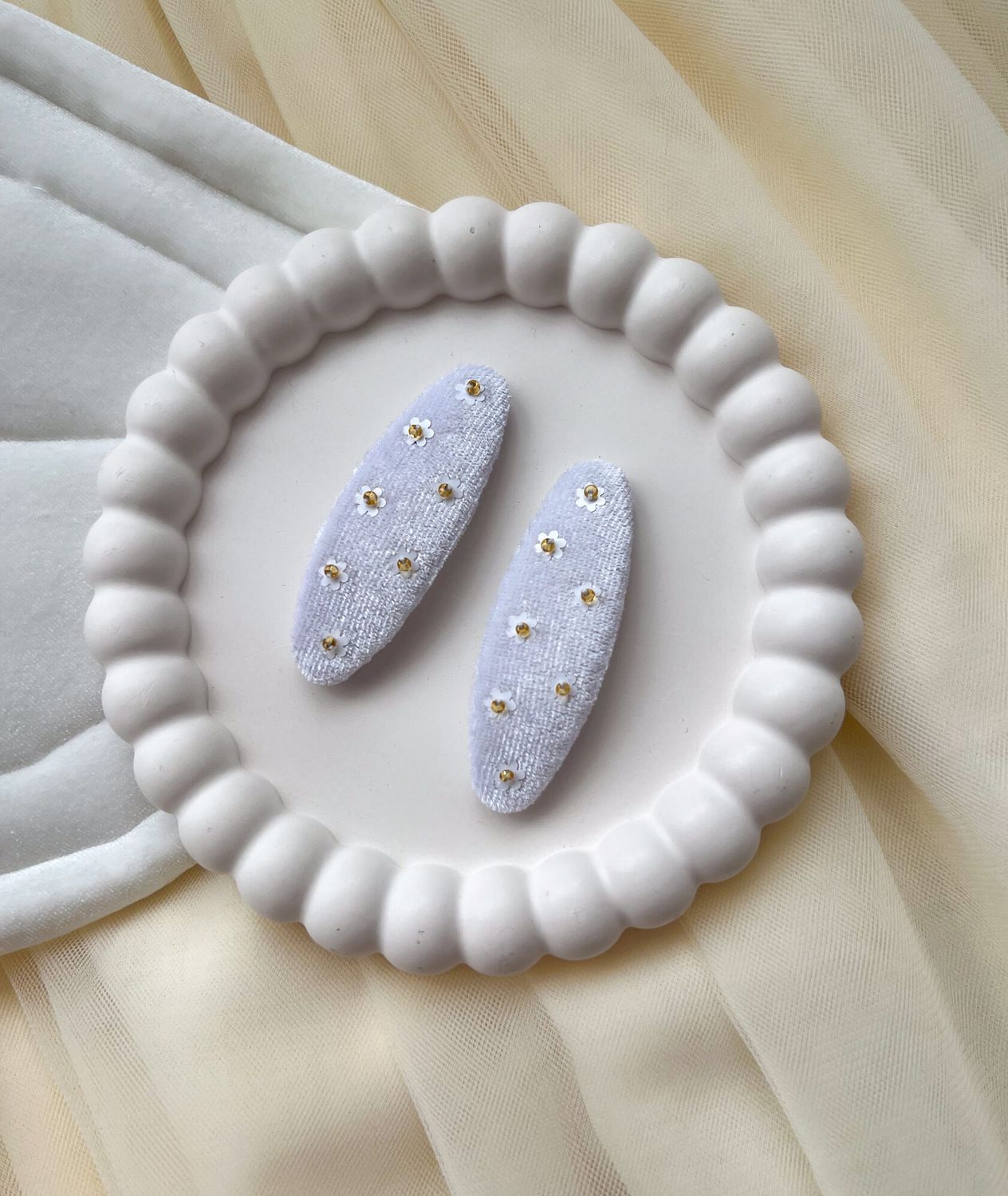 Agrafe FLORENCE white (6 cm)