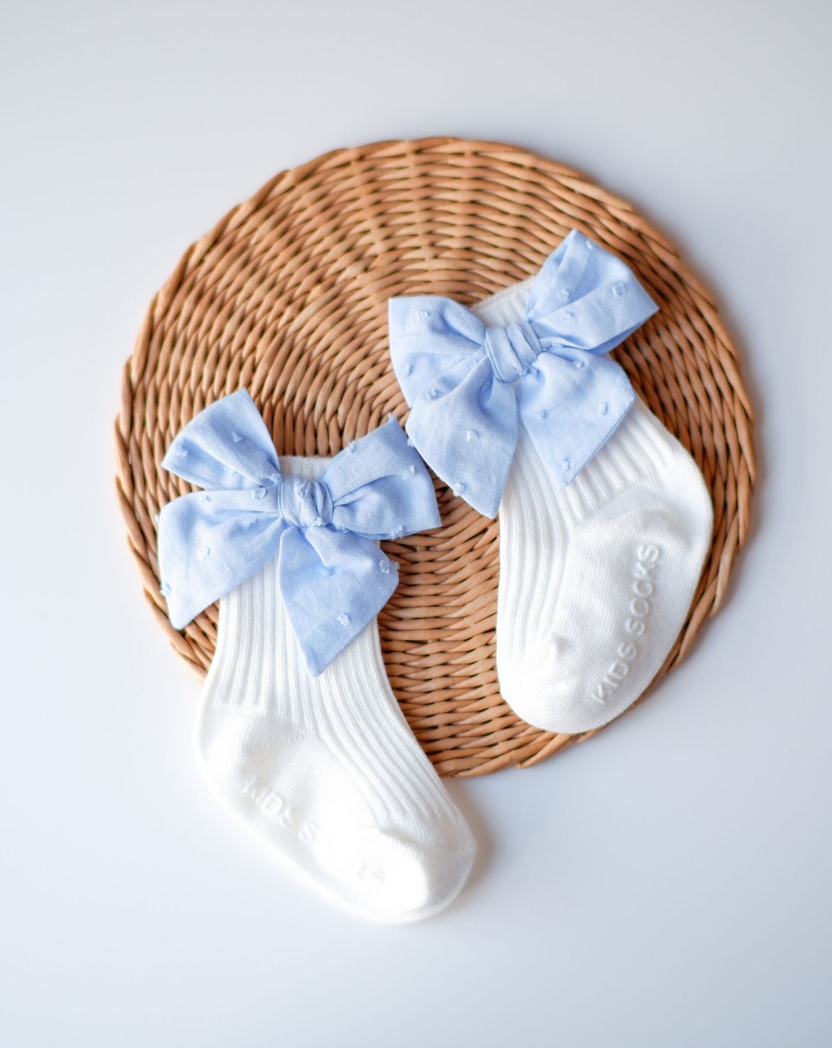 Ciorapi cu fundita batist blue