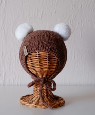 Caciulita impletita manual (Merino si bumbac)